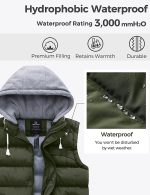 Wantdo Women's Quilted Puffer Vest Thicken Warm Winter Coat with Removable Hood - Image 5
